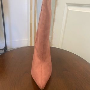 Dusty rose suede boots